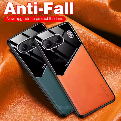For OnePlus Nord 4 Case Car Magnetic Holder Plexiglass Leather Phone Cover On One Plus Nord 4 1+ Nor