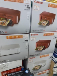 全新行貨長期現貨  Canon PIXMA MG3670 多合一相片打印機 (跟機已有原裝墨水,不需另購墨水)