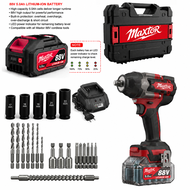 MAXTOR-Brushless 1080N.M-88V 5Ah Impact Wrench Cordless High Torque 1/2 1/4 " Electric Wrench Driver