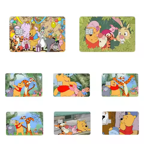 Cute W-Winnies The Poohs Credit Debit Card Film Skin Sticker Credit Card Skin Stickers For Bank Card