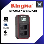 LCD Dual Charger by Kingma Sony FW50 Battery FW50 Charger Compatible A6400 A6000 A5100 A7ii A7