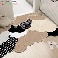 Simple Special-shaped Wire Loop Carpet Entry Door Porch Scraping Mud Floor Mats Household Pvc Cuttable Dust-removing Anti-slip Floor Mats