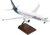 Skymarks Alaska Airlines 737 MAX 8 1/100 Collectible Injection-Molded Plastic Airplane Model with Pl