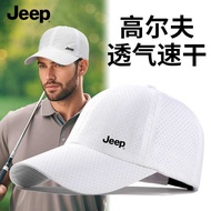 Jeep jeep jeep Golf Cap Men Summer White Ultra-Thin Mesh Breathable Cap Running Sunshade Baseball Ca