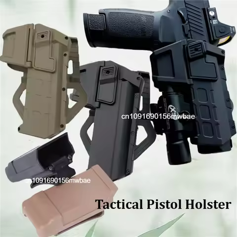 Mwbae Tactical G17 G18 G19 Movable Pistol Holster IR Laser Flashlight Mounted Airsoft Colt M1911 P32