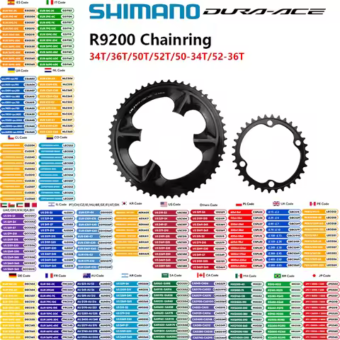 Shimano DURA-ACE R9200 Chainring For FC-R9200 FC-R9200-P Road Bike Crankset Chainwheel 34T/36T/50T/5