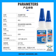 Colourless Loctite 401 instant adhesive super glue 20ml diy kasut high grade welding jewellery shoe 