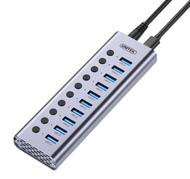 HUB USB Type C - 10 cổng USB 3.0 kèm nguồn UNITEK H1315A Chính Hãng