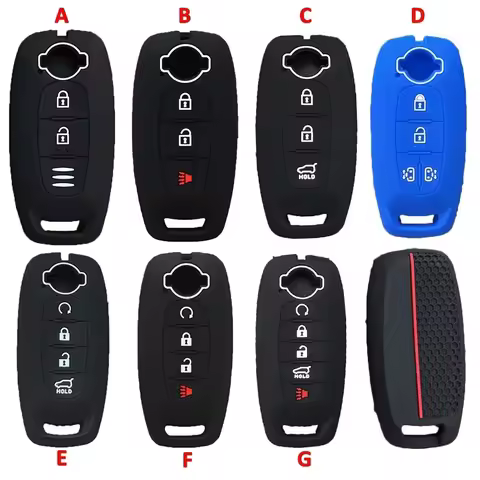 2 3 4 5 Button Silicone Car Key Cover Case for Nissan X-trail T33 Kicks Qashqai J12 Juke Teana Altim
