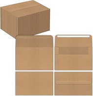 A4 Size Kraft Invitation Envelopes, 100-Pack, Strong Bond Paper, by Better Office Products, Square F