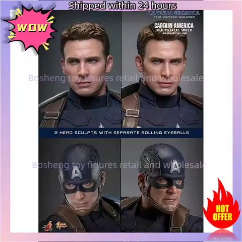 Original Hot Toys HT 1/6 MMS783 Captain America The Winter Soldier Stealth STRIKE Suit 2.0 In Stock 