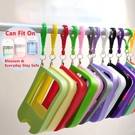 Card Size Hand Sanitizer Silicone Sleeve Cover Holder Pocket Size Spray Bottle Bag Hanger