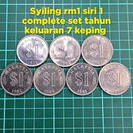 (B101) syiling rm1 1971 1980 1981 1982 1984 1985 1986 duit syiling lama barang antik barang lama mat