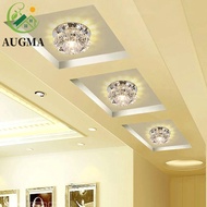 AUGMA LED Ceiling Lights, Crystal 3W Balcony lamp, Multicolor Downlight Modern 220V Aisle Flush Corr