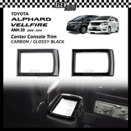 Toyota Alphard/Vellfire ANH20 2008-2014 Center Console Trim Gear Box Cover Carbon Black Interior Accessories