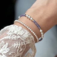 🌟 （可改手圍）天然坦桑石珍珠手鏈 Pearl and Tanzanite Bracelet✨