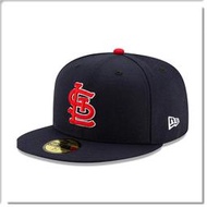 【ANGELNEW ERA】NEW ERA MLB 聖路易 紅雀 59FIFTY 正式球員帽 通用 丈青色 棒球帽