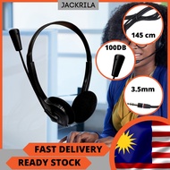 🔥READY STOCK🔥 JACKRILA Headphone Customer Service Online Class Microphone Gaming PC Laptop Full Ear 