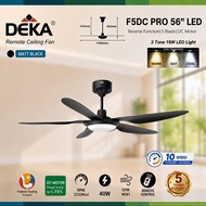 DEKA F5DC LED Pro Remote Ceiling Fan 10 Speed DC Motor with LED Light 56'' ABS | Kipas Siling lampu