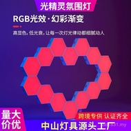 Decorative Honeycomb Light Light Geometric Room Wall RGB Room Computer rgb Style Gaming Atmosphere L
