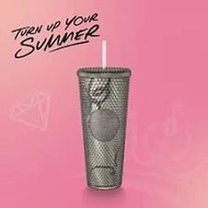 bp星巴克24OZBling黑TOGO冷水杯 刺刺杯 blackpink