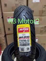 Ban Tubeless Ring 12 Aspira Maxio SPR40 TL 110/90-12 untuk ban belakang Scoopy ring 12. FREE PENTIL