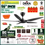 Deka Ceiling Fan DS 11 MB Remote Control Ceiling Fan 56 inch DC Motor 5 Blades Ceiling Fan ((7 speed Forwad &amp; 7 speed Reverse)) Matt Black