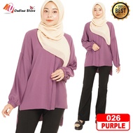 MU BAJU FESYEN WANITA DEWASA / WOMEN BLOUSE / BAJU PLAIN WANITA / BAJU FESYEN WANITA / WOMEN LONG SL