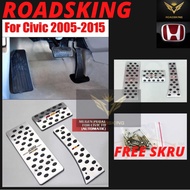 HONDA CIVIC FD1 FD2 2006-2011 MUGEN ALUMINUM CAR BRAKE AUTO PAD PEDAL KIT ACCELERATOR FOOT REST 3PCS