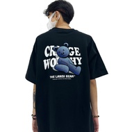 Large Cringe Worthy Bear Knitted T-shirt - Black