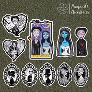 Shop: Beautiful Bridal Movie Brooch Set | EMILY & VICTOR VAN DORT-CORPSE BRIDE Enamel Pin Set.