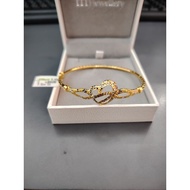 Emas 375 bangle love 5.8cm diameter