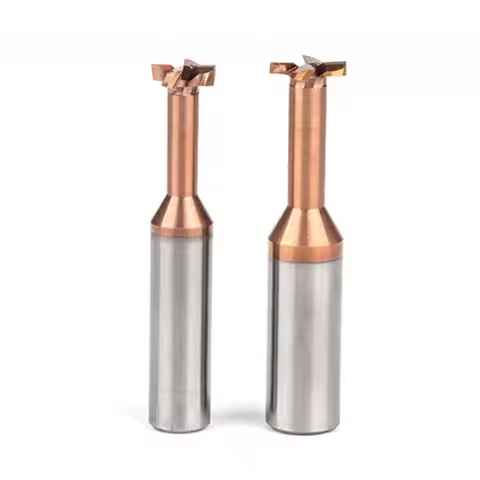T Type Grooving Milling Cutter Overall Alloy Tungsten Steel Slotting Router Bits CNC Tool Endmill T-