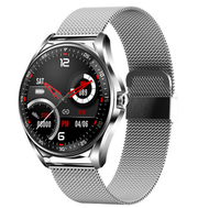 全城熱賣 - E16智慧手錶雙藍牙通話手錶機身鋅合金多國語言（銀鋼）