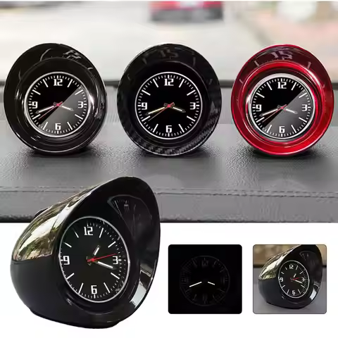 Car Clock Luminous Mini Automobiles Internal Stick-On Quartz Ornament Digital Clocks Mechanics Auto 