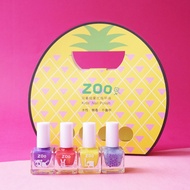 【ZOO ㄖㄨˋ】兒童拋棄式指甲油 熱情夏威夷 閃亮水果禮盒 四件組