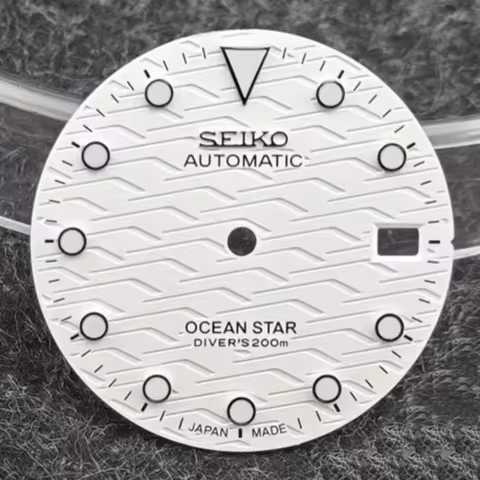 28.5mm NH35 dial/NH36 dial green luminous S logo Ocean Star dive watch accessories, for Seiko mod