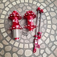 MERAH HUB FREE HUB XLR8 4 bearing 32H RED cricket