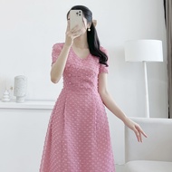 Đầm xòe cổ tim đắp chéo - Eden Fashion Store - D500