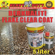 Epoxy Colour Flake Coating Clear Coat (5L CLEAR COAT ) Toilet Floor Slab Leaking Tandas Lantai EPOXY CLEAR