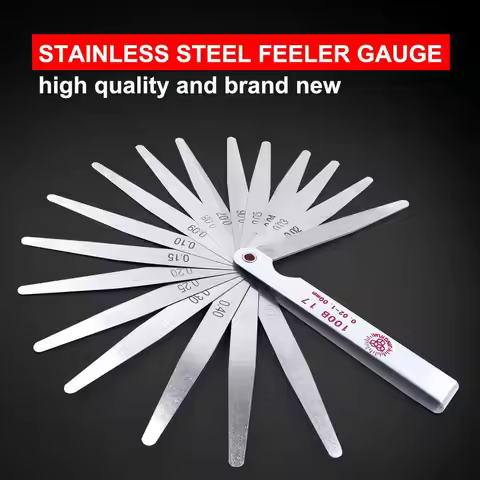 Stainless Steel Feeler Gauge 17 Blade/32 Blade Thickness Gap Metric Filler Feeler Gauge Measure Tool