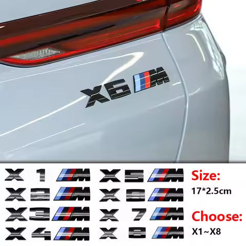 ABS Car Trunk Badge Emblem M Series Numbers For BMW X3M X2M X5M M6 X4M F48 G01 E84 E83 F39 F10 F30 G