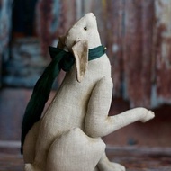 Eco toy handmade Easter bunny created with 100% linen. 2023 year symbol