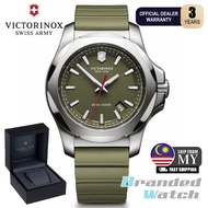 [Official Warranty] Victorinox Swiss Army 241683.1 Men's Analog Quartz Inox Green Dial Green Rubber Strap Watch (watch for men / jam tangan lelaki / victorinox swiss army watch for men / victorinox swiss army watch / men watch)