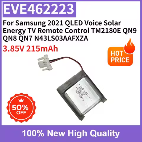Battery EVE462223 BN59-01357 215mAh for Samsung 2021 QLED Voice Solar Energy TV Remote Control TM218