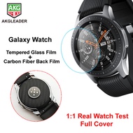 Full Tempered Glass Film +Carbon Fiber film for Samsung Galaxy Watch 46mm  Screen Protector Film