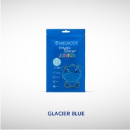 [Free Gift] MEDICOS 4-ply HydroCharge ™ Surgical Face Mask - Junior Fit (Glacier Blue) [7 pcs/pack]