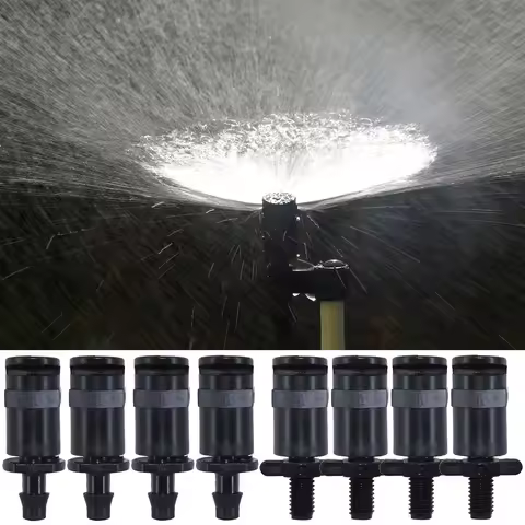 20PCS 180 Degree Misting Refraction Spray Nozzle Garden Watering Irrigation w/ Barb Thread for PE Ho