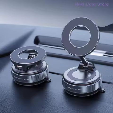 [NC]Folding Strong Magnet Magnetic Phone Holder 360° Rotation Desk Car Vacuum Suction Windshield Das