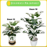 TANAMAN HIAS PALSU KELADI LATEX K18 MONSTERA VARIEGATA D12 D18 PISANG D18/TANAMAN IMITASI/TANAMAN AR